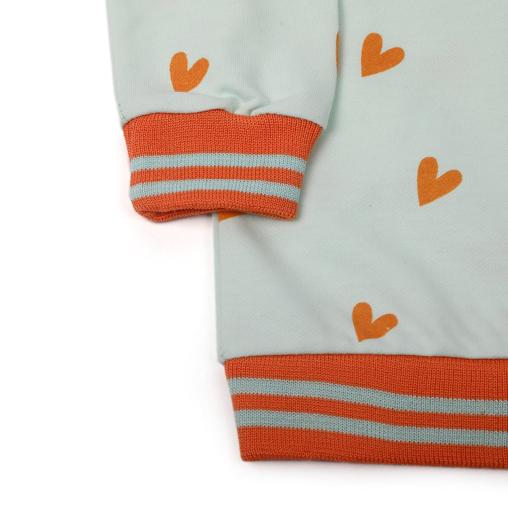 Girls Full Sleeves Hoodie T-Shirt - Cyan, Girls Hoodies & Sweat Shirts, Chase Value, Chase Value