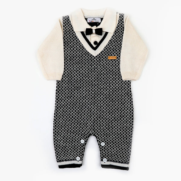 Newborn Boys Rompers - Charcoal