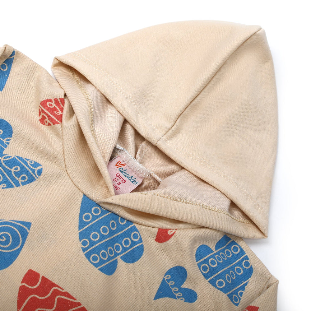 Girls Full Sleeves Hoodie T-Shirt - Fawn, Girls Hoodies & Sweat Shirts, Chase Value, Chase Value