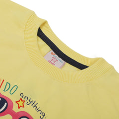 Girls Full Sleeves Sweat Shirt - Yellow