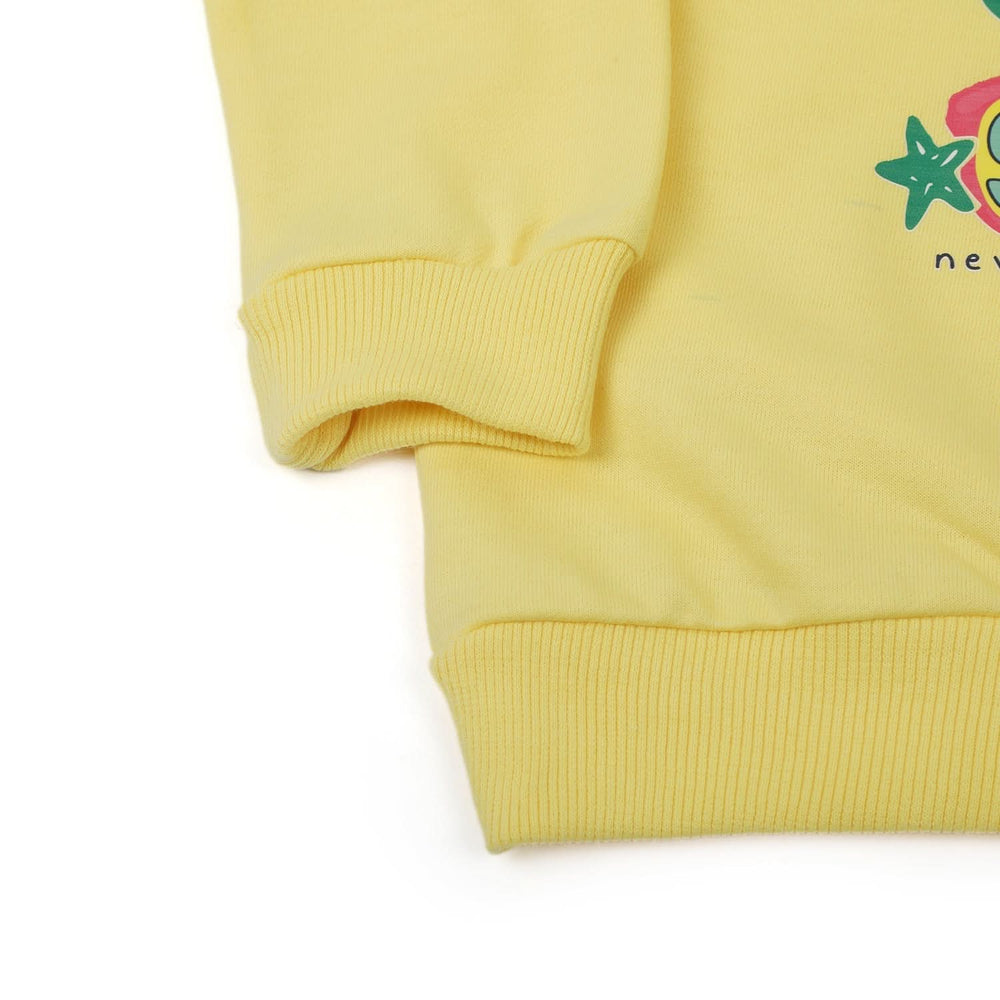 Girls Full Sleeves Sweat Shirt - Yellow, Girls Hoodies & Sweat Shirts, Chase Value, Chase Value