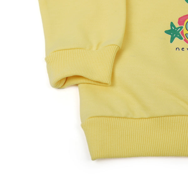 Girls Full Sleeves Sweat Shirt - Yellow