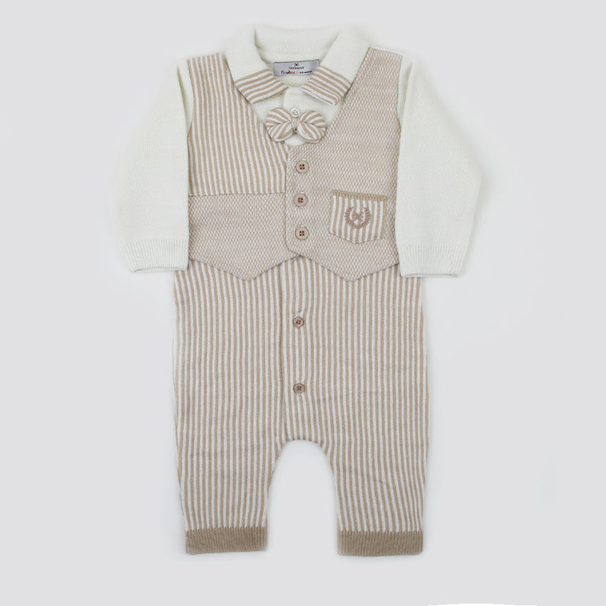 Newborn Boys Rompers - Off White