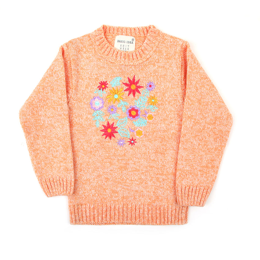 Girls Sweater - Peach