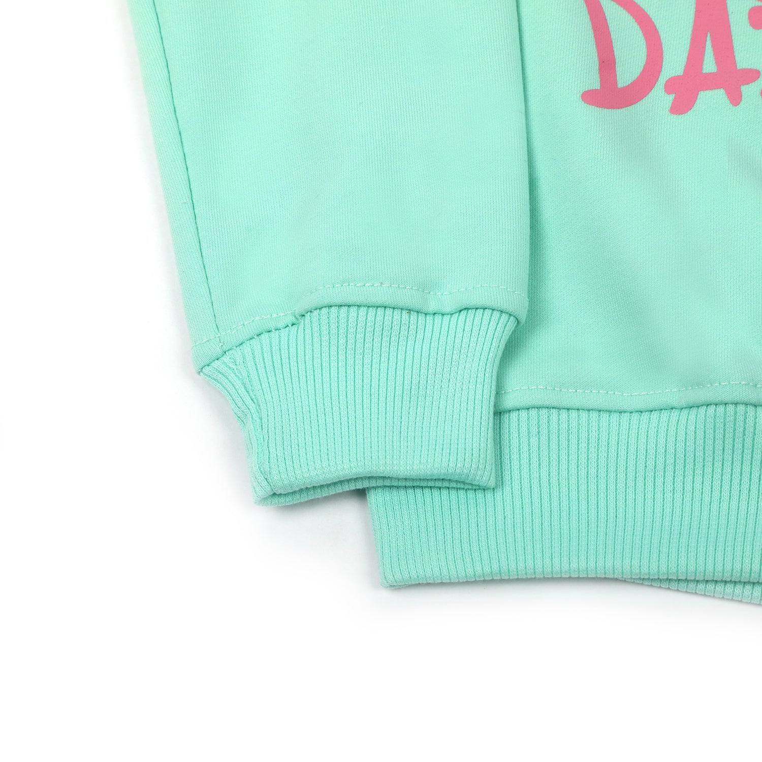 Girls Full Sleeves Sweat Shirt - Cyan, Girls Hoodies & Sweat Shirts, Chase Value, Chase Value