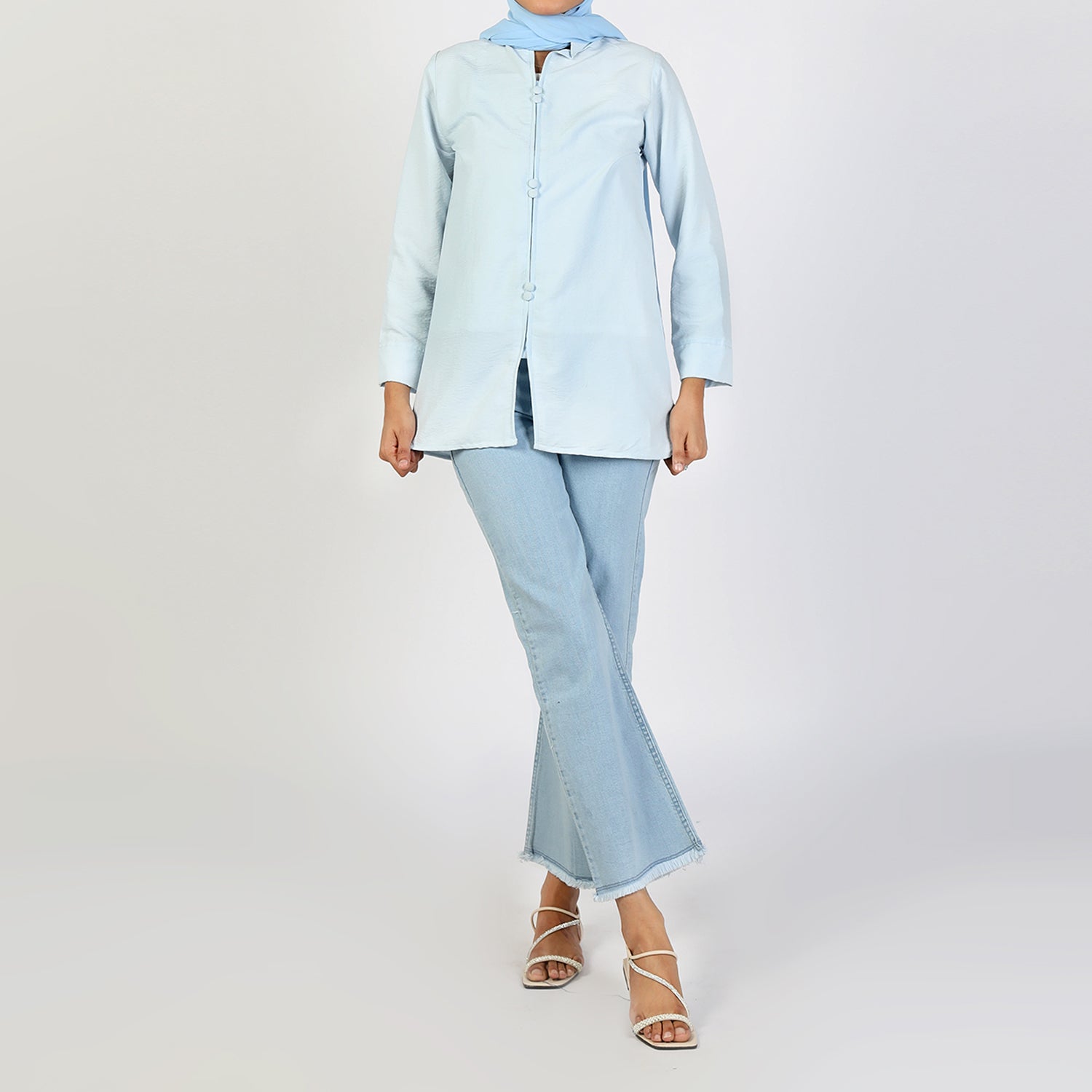 Women's Western Top - Sky Blue, Women T-Shirts & Tops, Chase Value, Chase Value