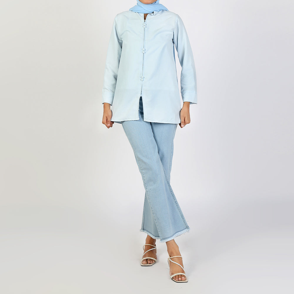 Women's Western Top - Sky Blue, Women T-Shirts & Tops, Chase Value, Chase Value