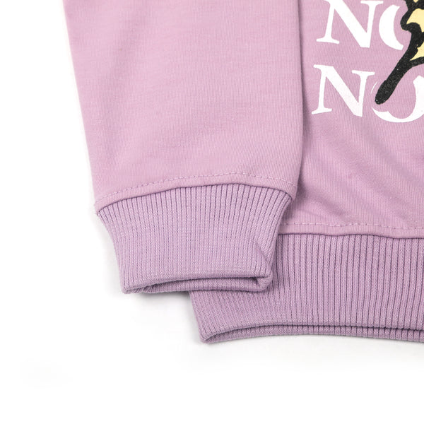 Girls Full Sleeves Sweat Shirt - Purple