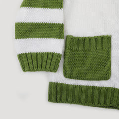 Eminent Newborn Boys Sweater - Green & White