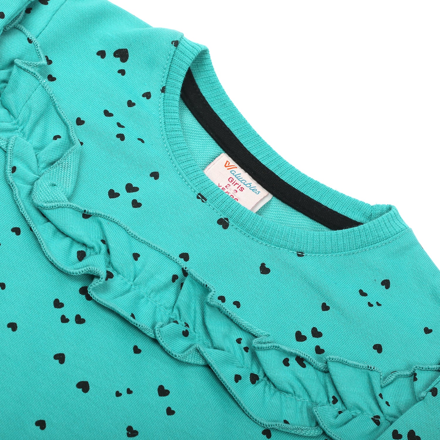 Girls Full Sleeves Sweat Shirt - Green, Girls Hoodies & Sweat Shirts, Chase Value, Chase Value