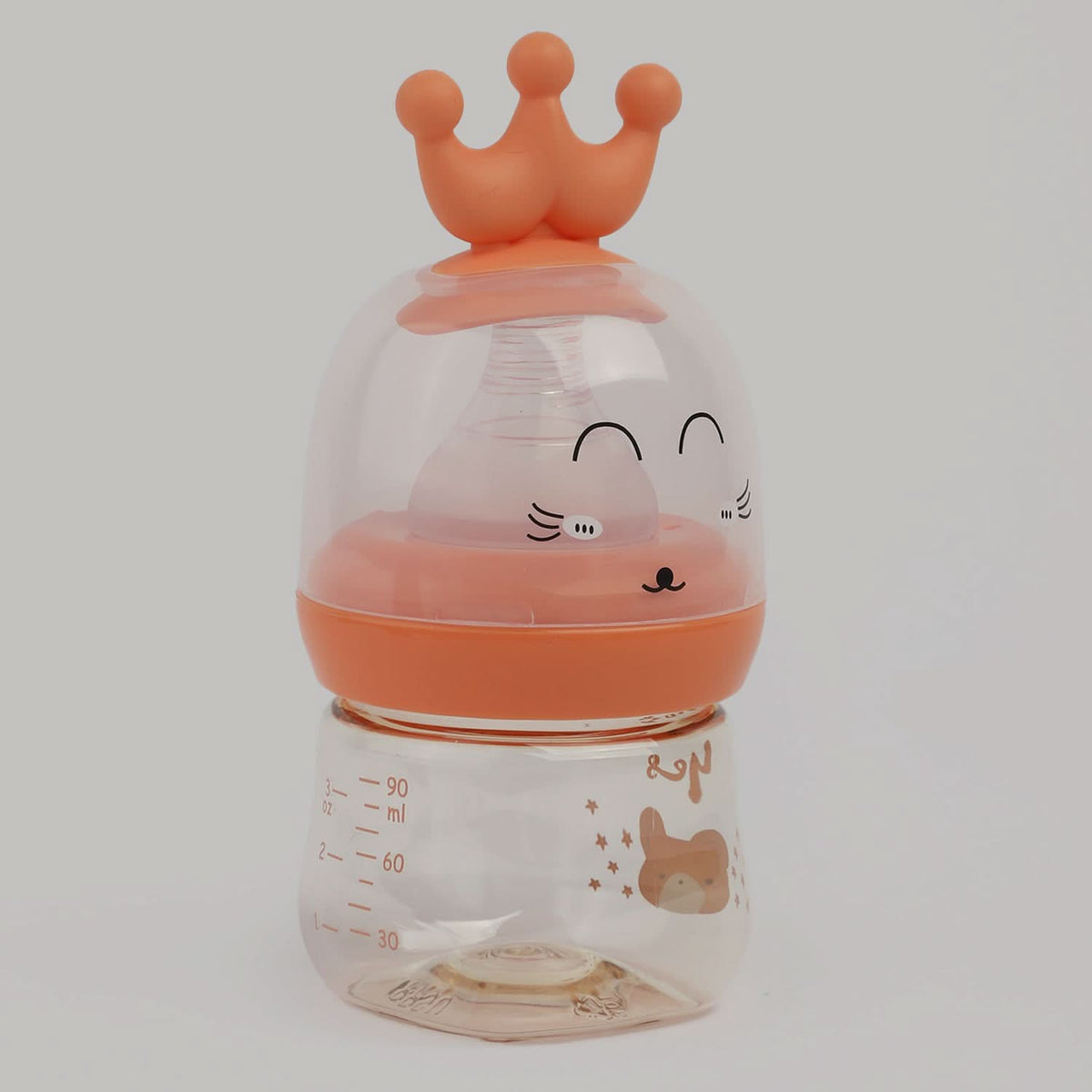 Feeder Bottle With Nipple 90ml - Orange, Feeding Supplies, Chase Value, Chase Value