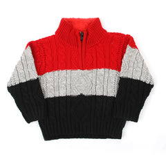 Eminent Newborn Boys Sweater - Red & Navy Blue