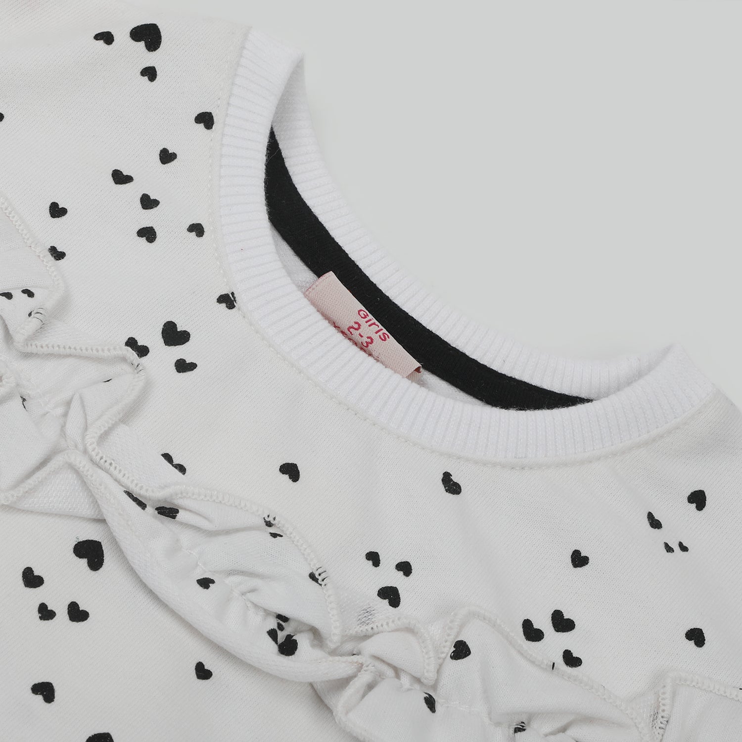 Girls Full Sleeves Sweat Shirt - White, Girls Hoodies & Sweat Shirts, Chase Value, Chase Value