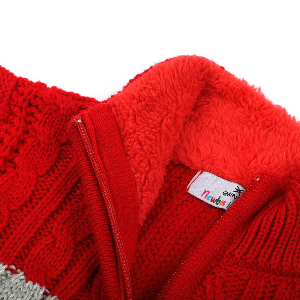 Eminent Newborn Boys Sweater - Red & Navy Blue, Newborn Boys Winterwear, Eminent, Chase Value