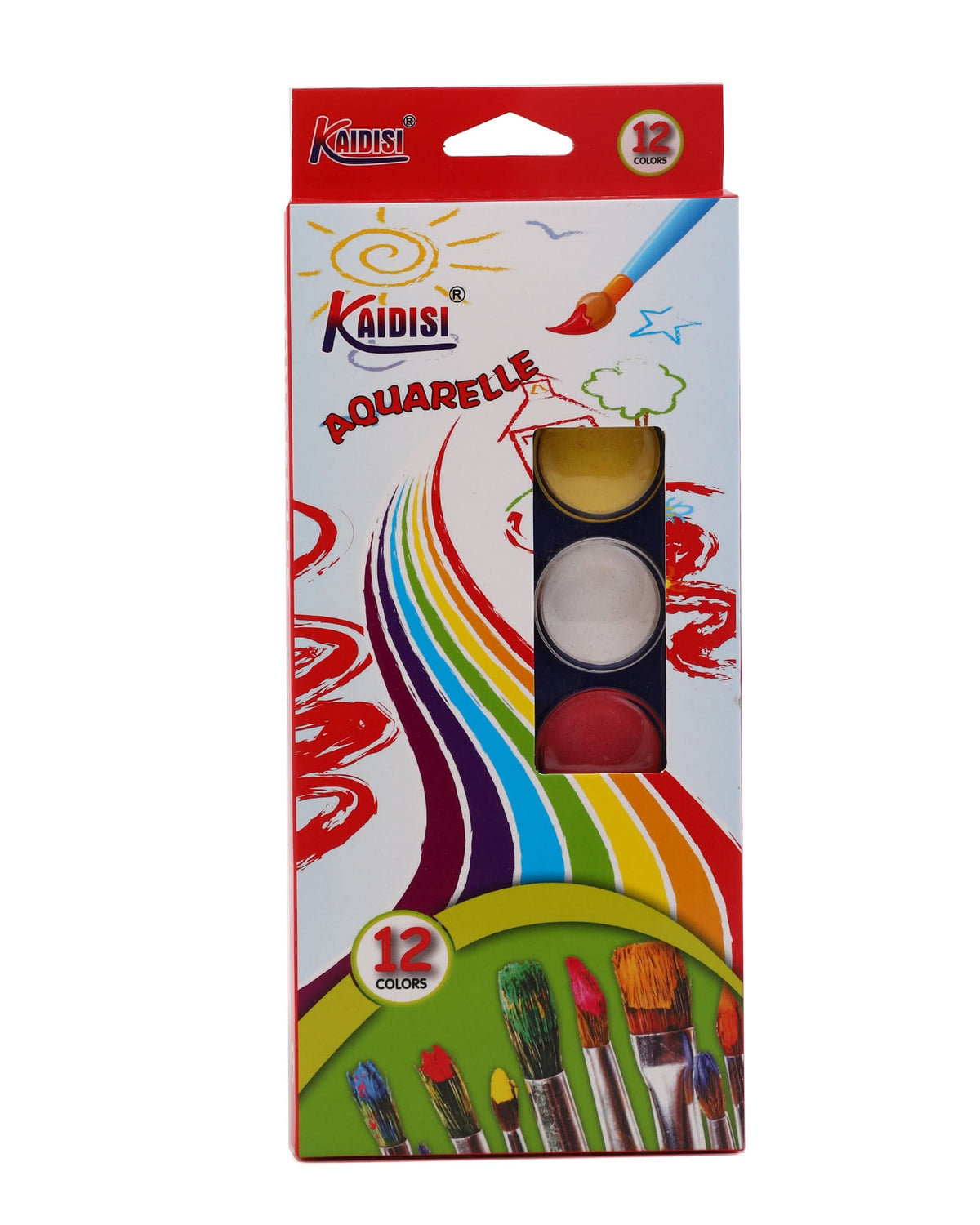 Water Color Large 12-Pcs, Coloring Tools, Chase Value, Chase Value