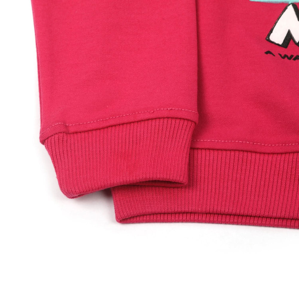 Girls Full Sleeves Sweat Shirt - Pink, Girls Hoodies & Sweat Shirts, Chase Value, Chase Value