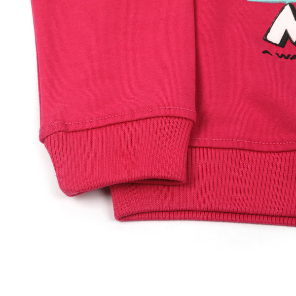 Girls Full Sleeves Sweat Shirt - Pink