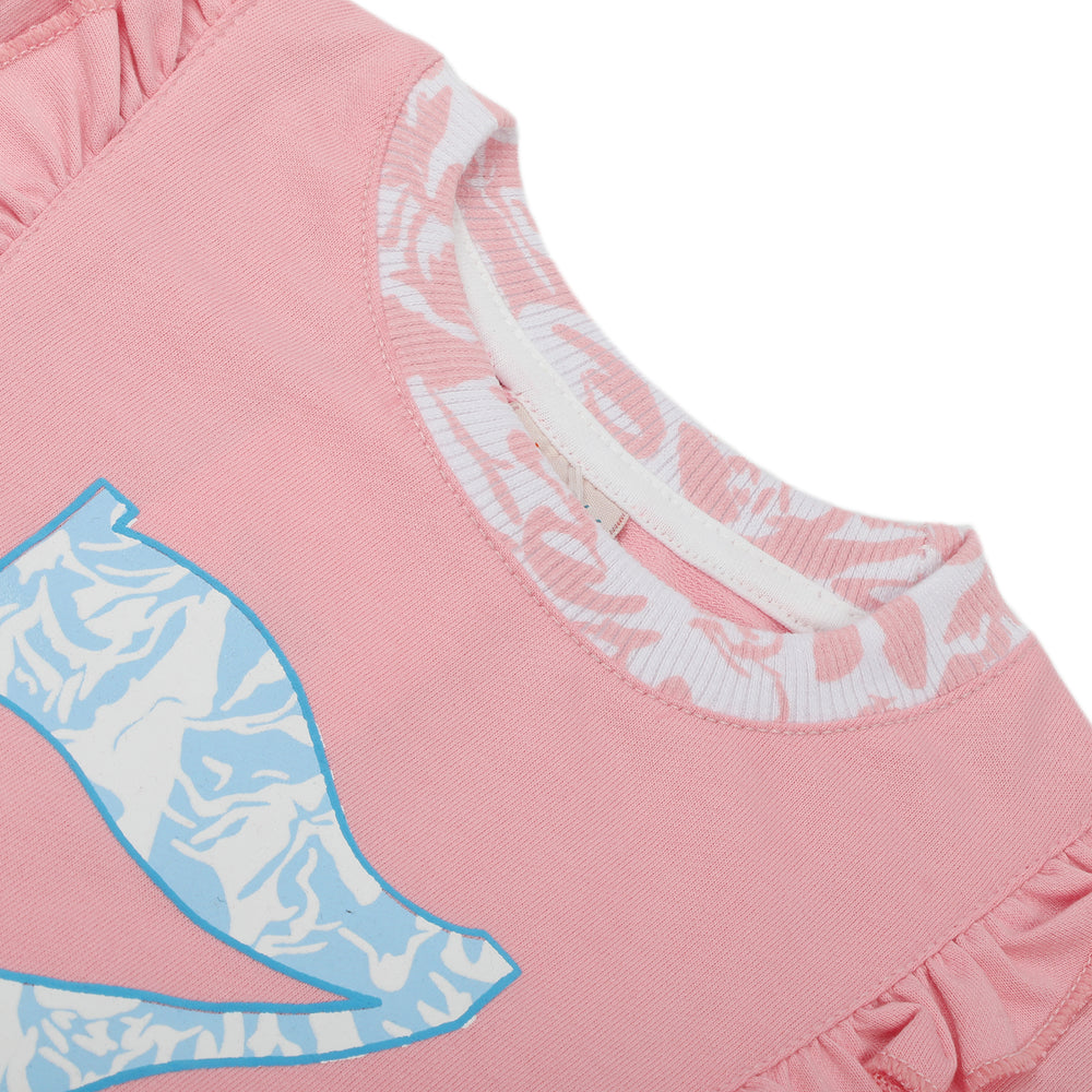 Girls Full Sleeves Sweat Shirt - Pink, Girls Hoodies & Sweat Shirts, Chase Value, Chase Value
