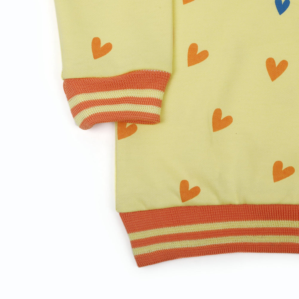 Girls Full Sleeves Hoodie T-Shirt - Yellow, Girls Hoodies & Sweat Shirts, Chase Value, Chase Value