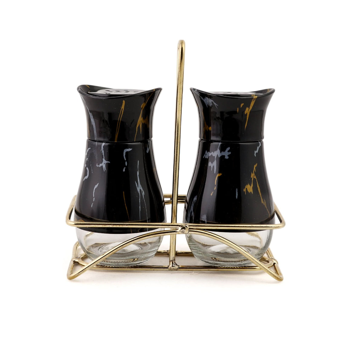Salt & Pepper Glass With Stand 2Pcs, Serving & Dining, Chase Value, Chase Value
