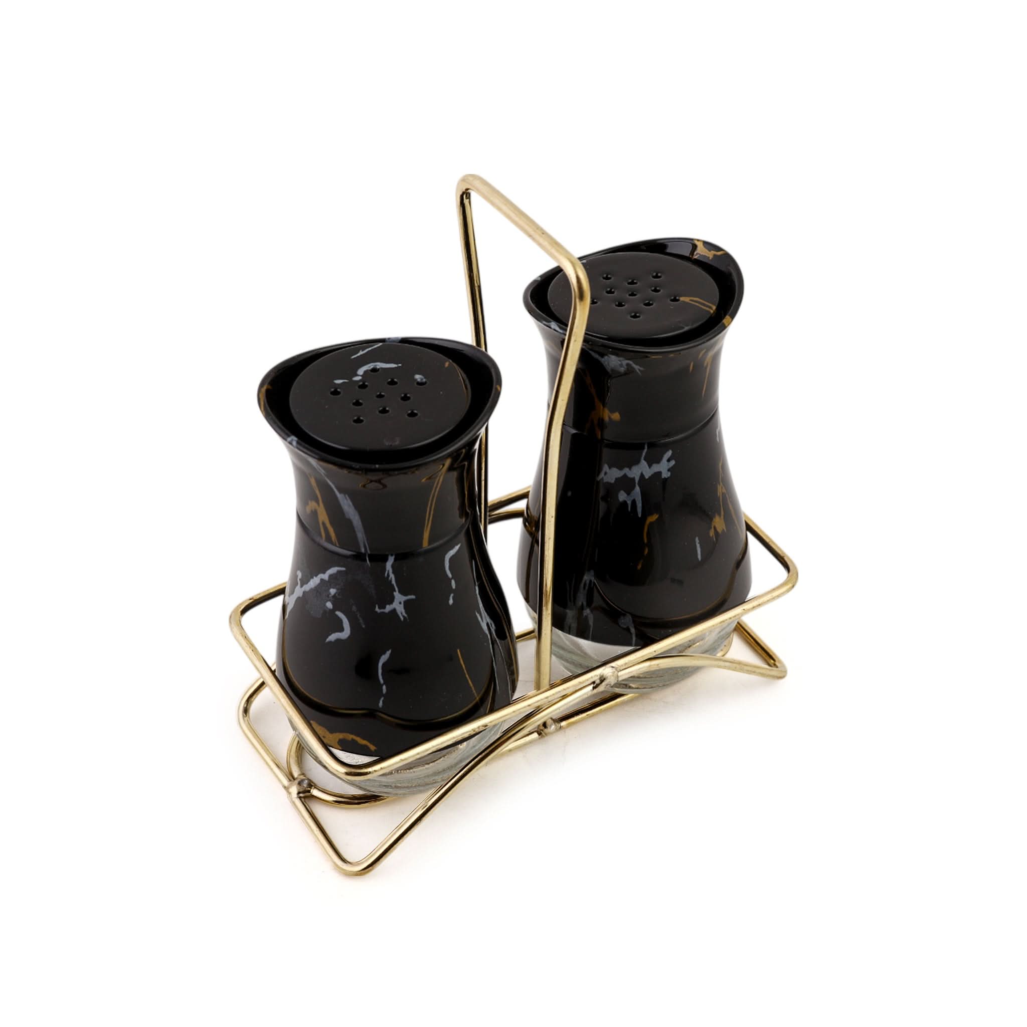 Salt & Pepper Glass With Stand 2Pcs, Serving & Dining, Chase Value, Chase Value