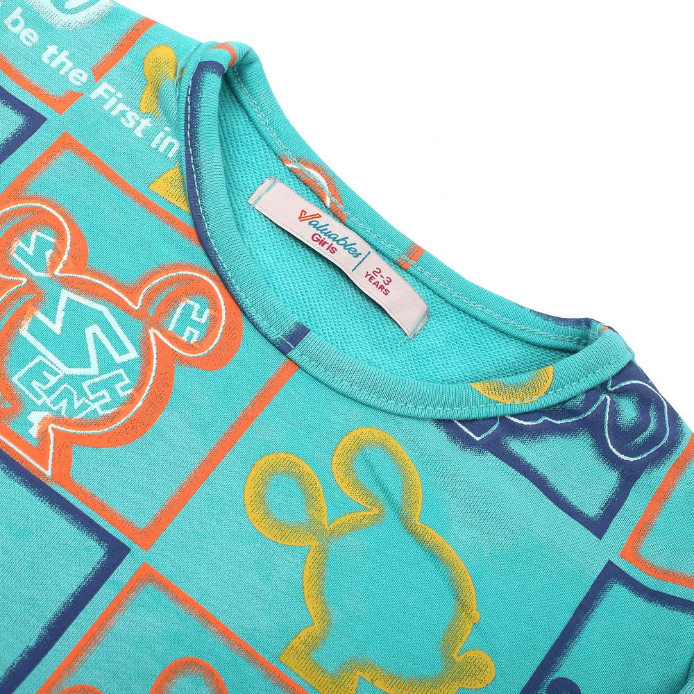Girls Full Sleeves Sweat Shirt - Sea Green, Girls Hoodies & Sweat Shirts, Chase Value, Chase Value