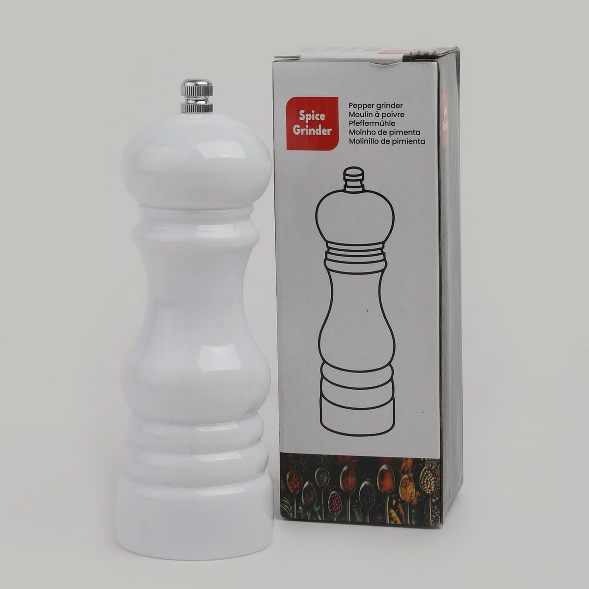 Spice Grinder - White, Spice Boxes, Chase Value, Chase Value