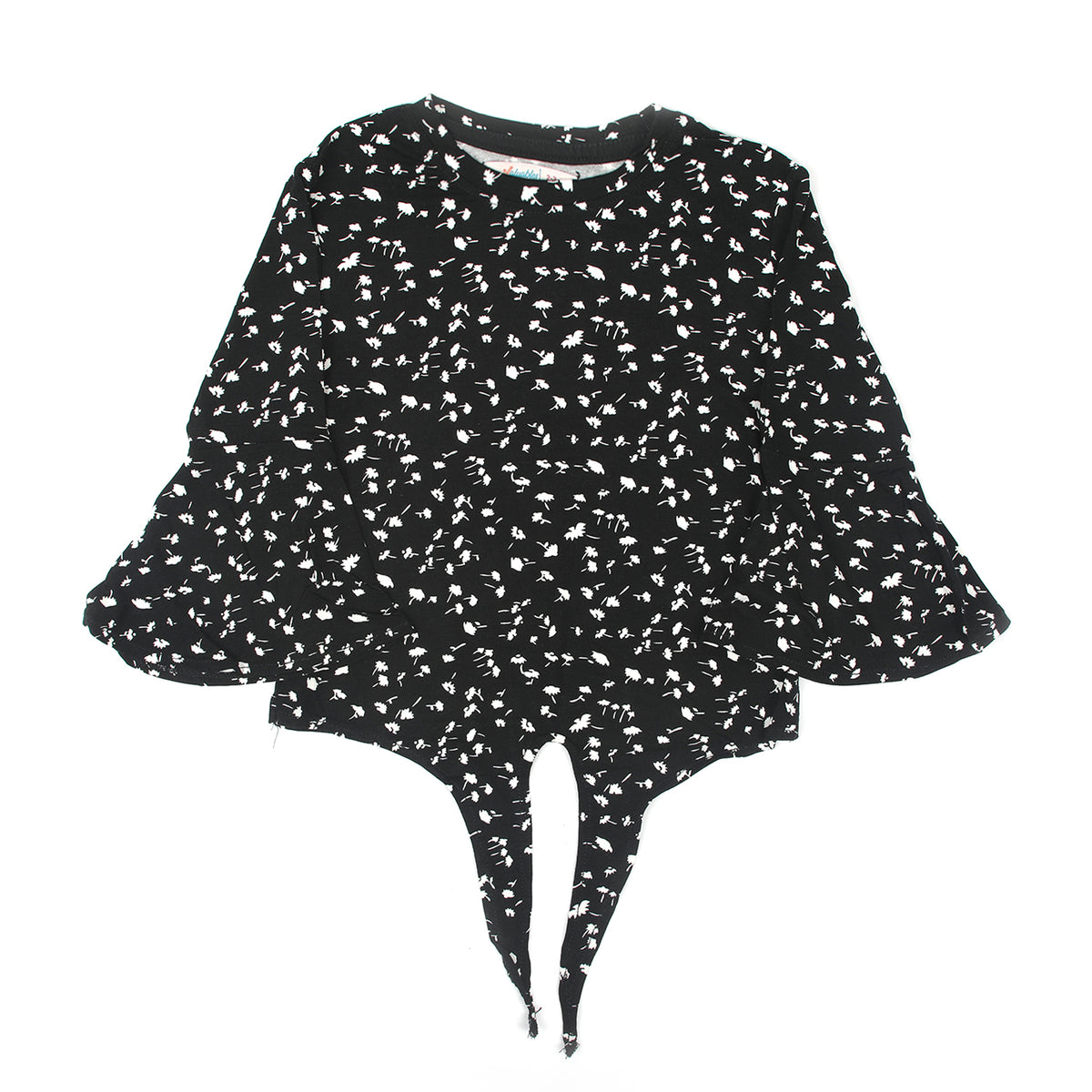 Girls Full Sleeves Knitted Top - Black, Girls Tops, Chase Value, Chase Value