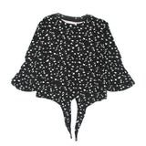 Girls Full Sleeves Knitted Top - Black, Girls Tops, Chase Value, Chase Value