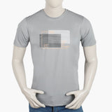Men's Round Neck Half Sleeves Printed T-Shirt - Gery, Men's T-Shirts & Polos, Chase Value, Chase Value