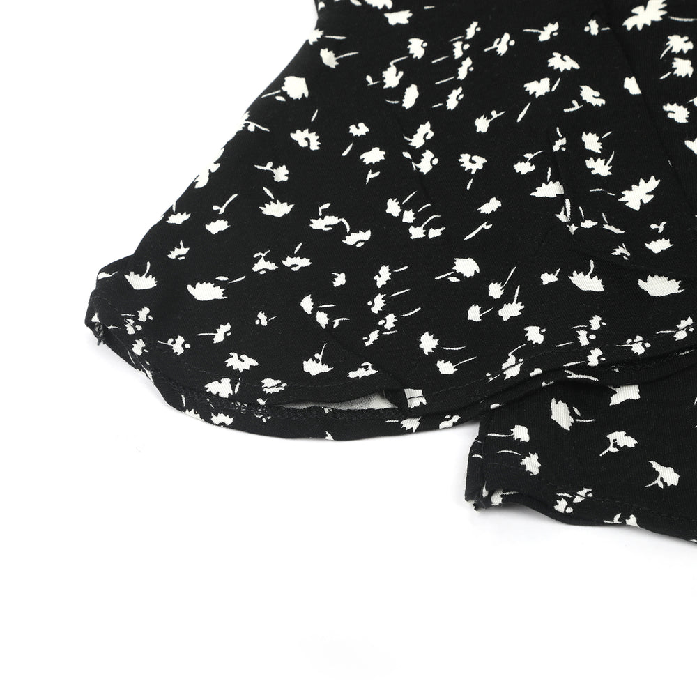 Girls Full Sleeves Knitted Top - Black, Girls Tops, Chase Value, Chase Value