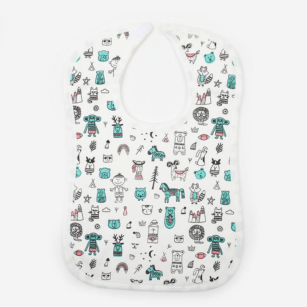 Valuable Baby Apron Bib 1 pcs - Off White, Bibs & Towels, Chase Value, Chase Value