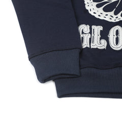 Girls Full Sleeves Sweat Shirt - Navy Blue