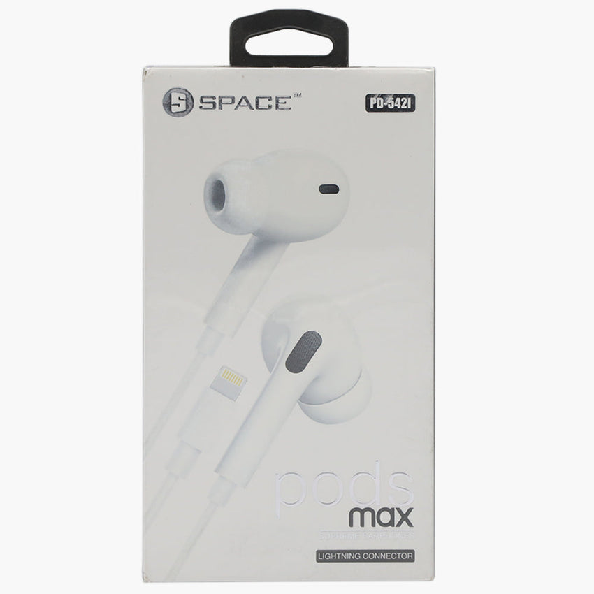 Pods Max Earphone Iphone Pd-542I - White, Hands Free / Head Phones, Chase Value, Chase Value