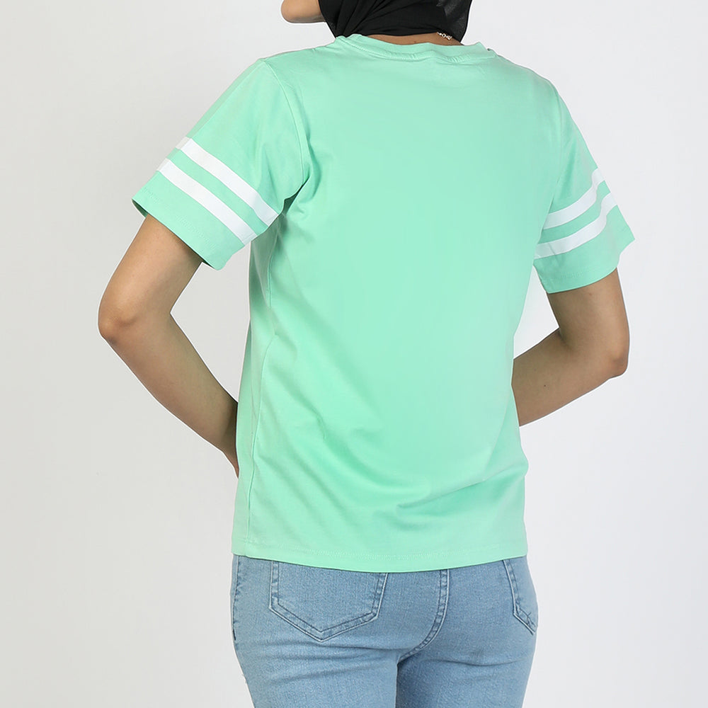 Eminent Women's Half Sleeves Printed T-Shirt - Saturated, Women T-Shirts & Tops, Eminent, Chase Value