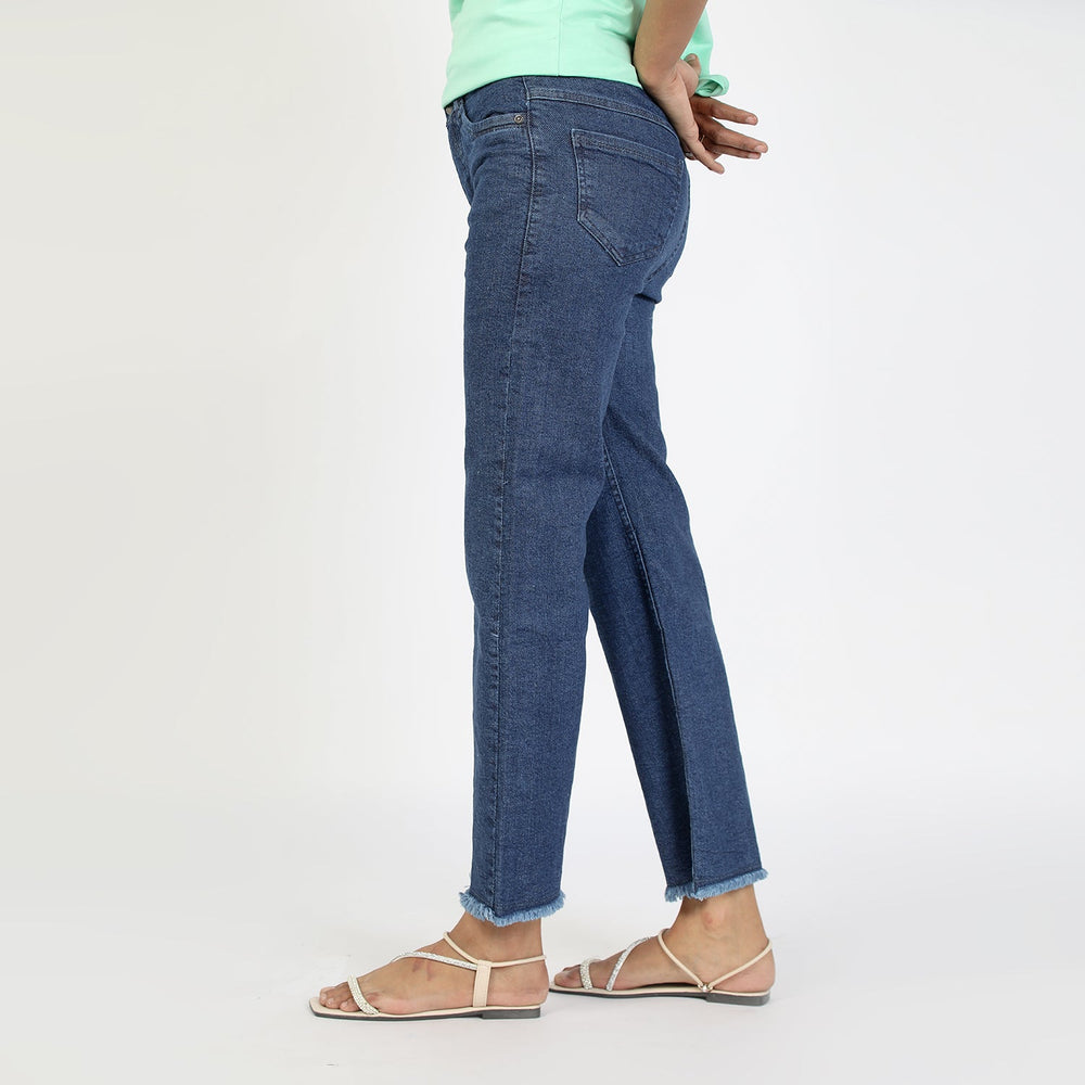 Women's Wide Leg Denim - Dark Blue, Women Pants & Tights, Chase Value, Chase Value