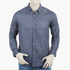 Eminent Men's Casual Printed Shirt - Navy Blue