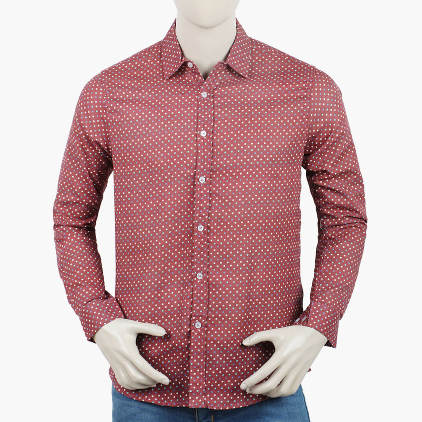 Eminent Men's Casual Printed Shirt - Maroon