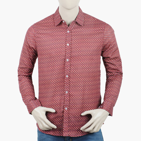 Eminent Men's Casual Printed Shirt - Maroon