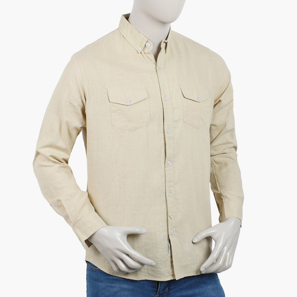 Eminent Men's Casual Full Sleeves Shirt - Beige