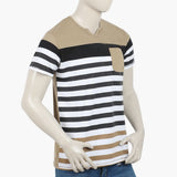 Men's Half Sleeves Fancy T-Shirt - Khaki, Men's T-Shirts & Polos, Chase Value, Chase Value