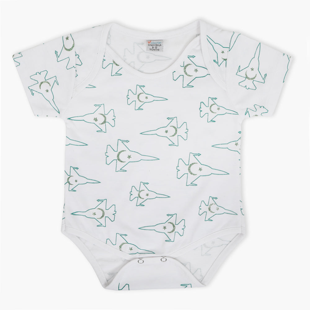 Newborn Boy Independence Romper - White, Newborn Boys Rompers, Chase Value, Chase Value