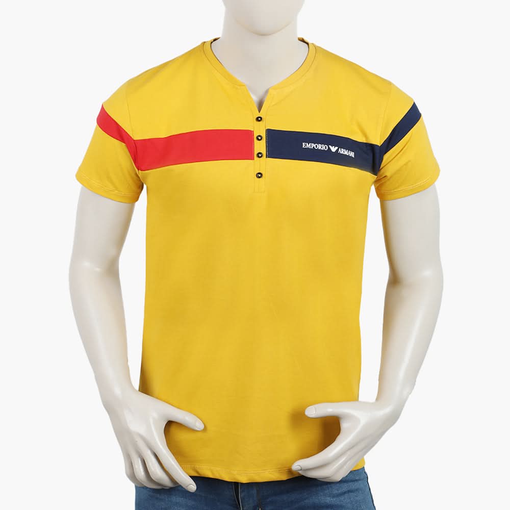 Men's Half Sleeves Polo T-Shirt - Yellow, Men's T-Shirts & Polos, Chase Value, Chase Value
