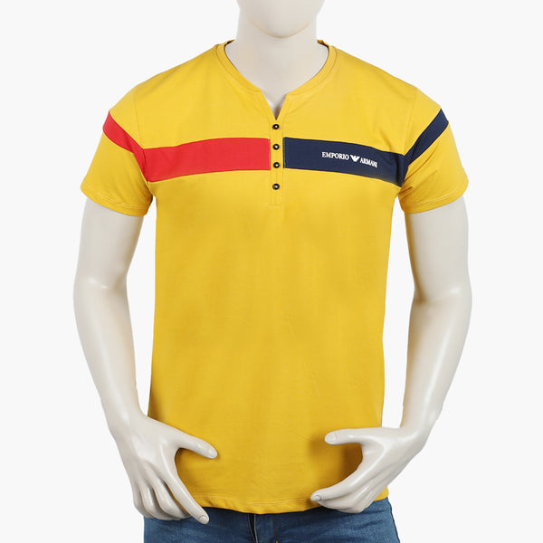 Men's Half Sleeves Polo T-Shirt - Yellow