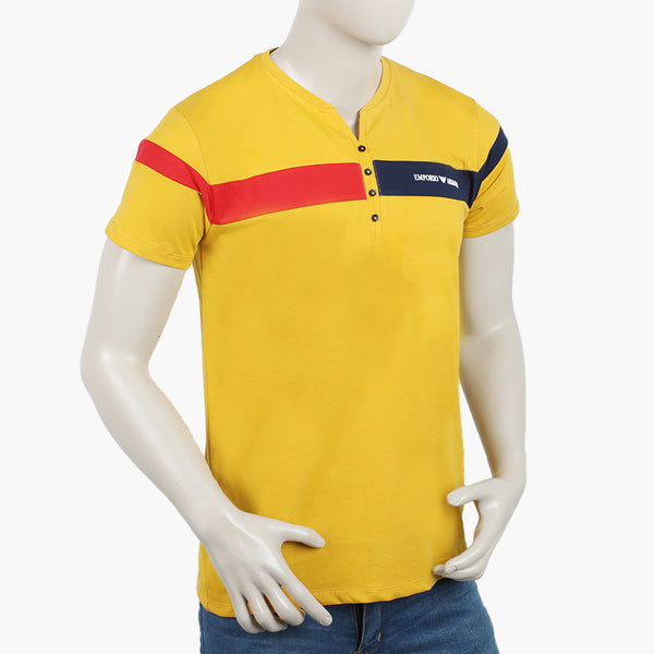 Men's Half Sleeves Polo T-Shirt - Yellow