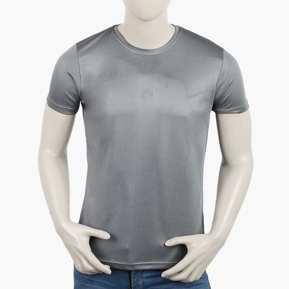 Men's Half Sleeves Round Neck T-Shirt - Dark Grey, Men's T-Shirts & Polos, Chase Value, Chase Value