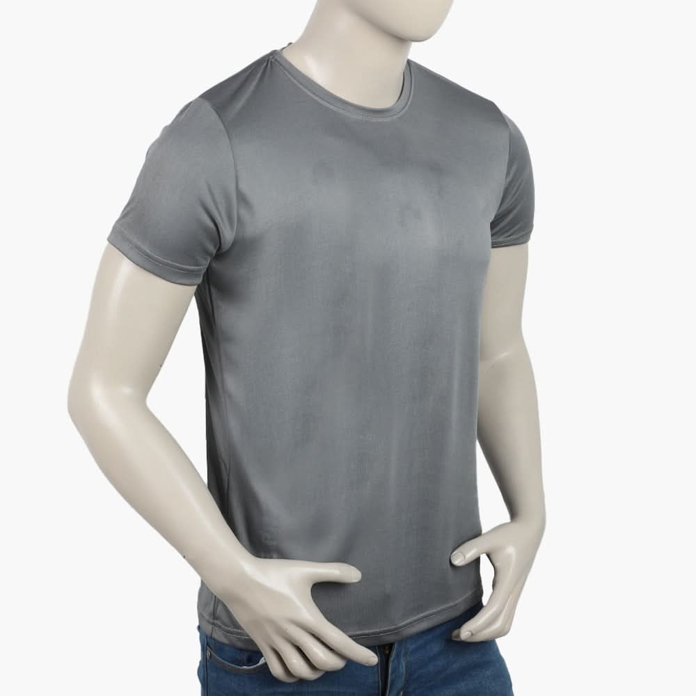 Men's Half Sleeves Round Neck T-Shirt - Dark Grey, Men's T-Shirts & Polos, Chase Value, Chase Value