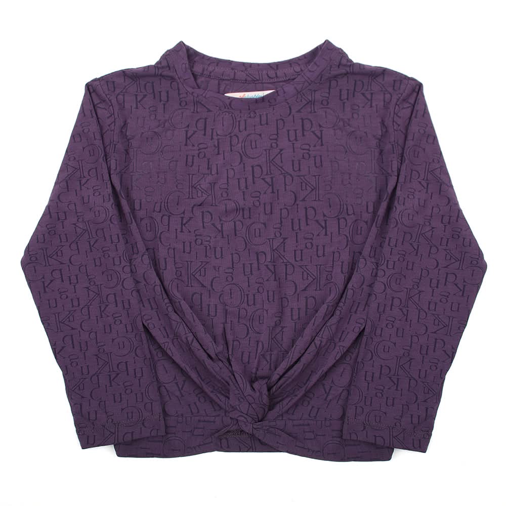Girls Knitted Top - Purple, Girls Tops, Chase Value, Chase Value