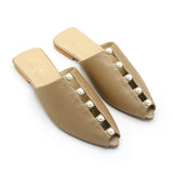 Valuable Women's Backless Pump - Golden, Women Backless Pumps, Chase Value, Chase Value