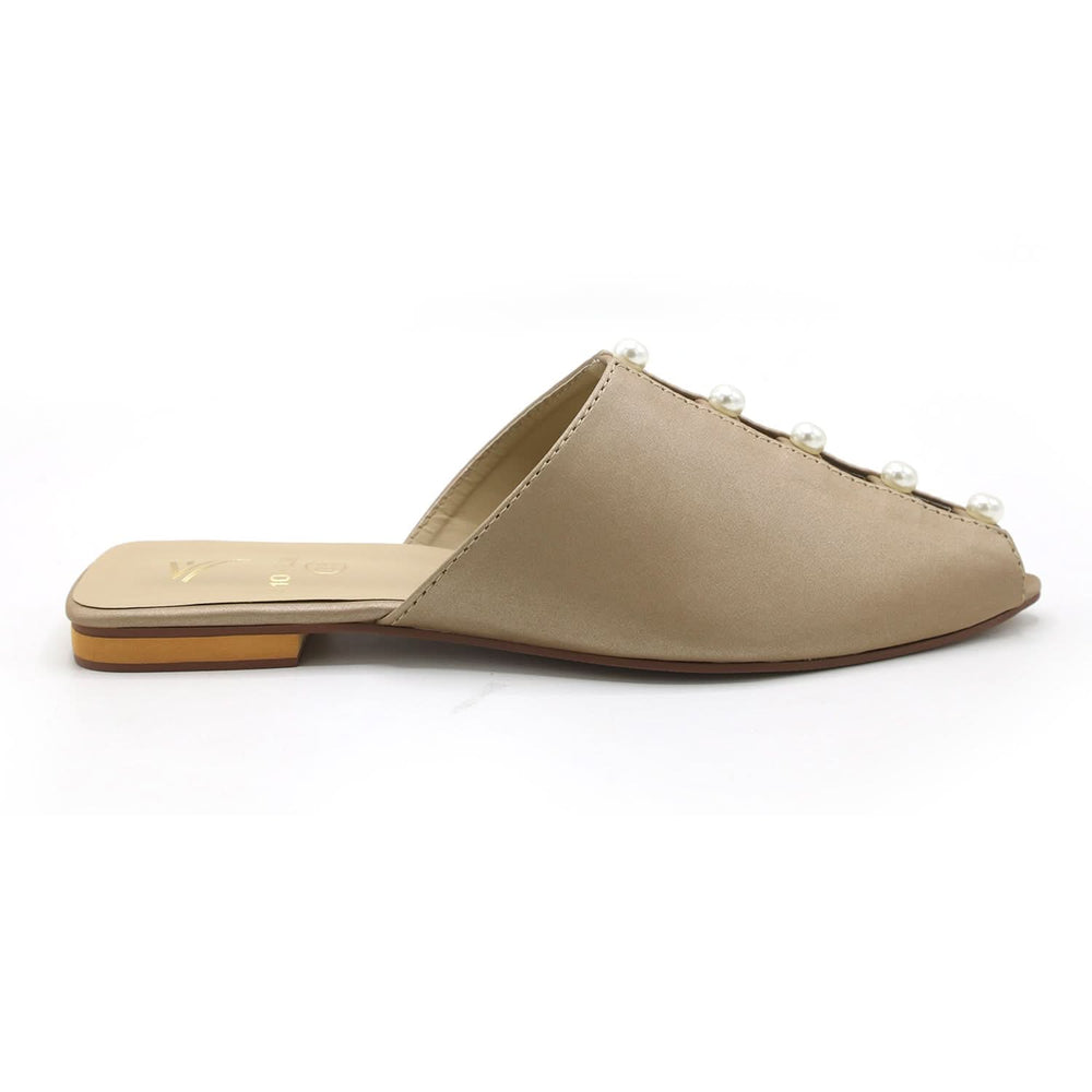 Valuable Women's Backless Pump - Golden, Women Backless Pumps, Chase Value, Chase Value